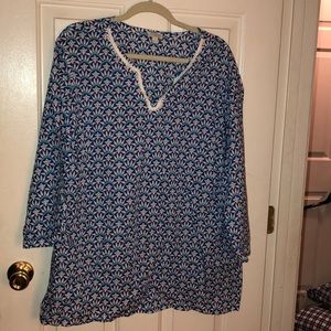 Talbots tunic blouse